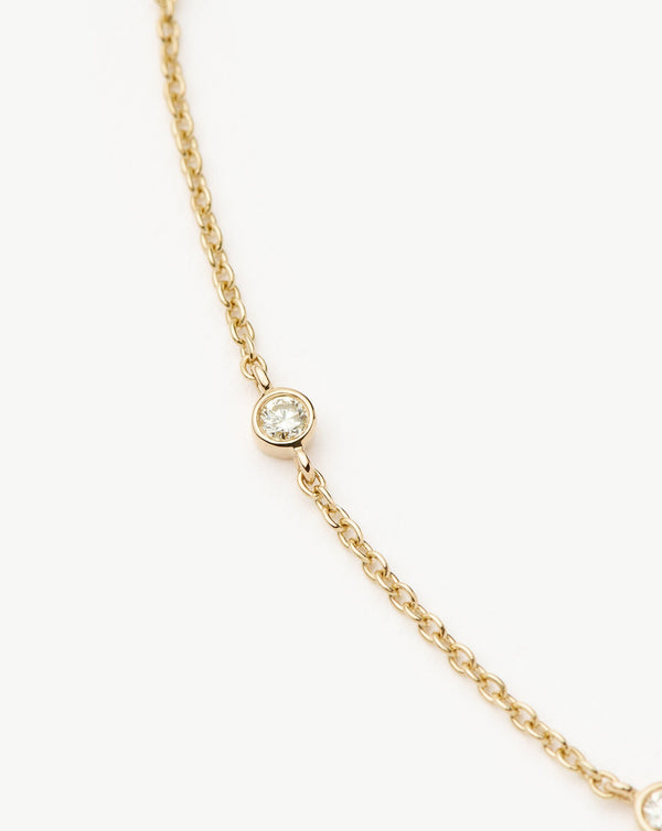 Missoma Fine Floating Diamond Bracelet | 14ct Solid Gold