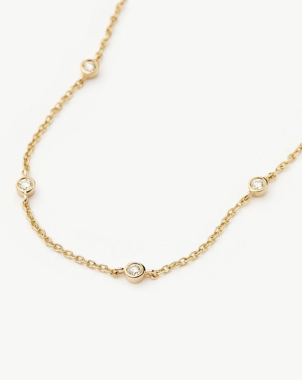 Missoma Fine Floating Diamond Bracelet | 14ct Solid Gold