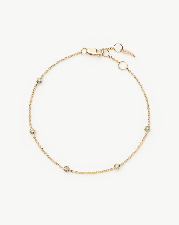 missoma Fine Floating Diamond Bracelet | 14ct Solid Gold
