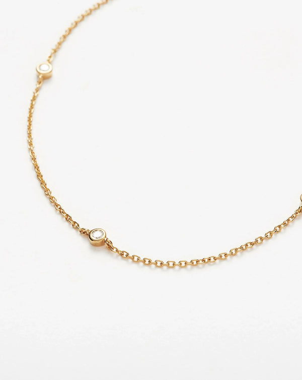 Missoma Fine Floating Diamond Necklace | 14ct Solid Gold