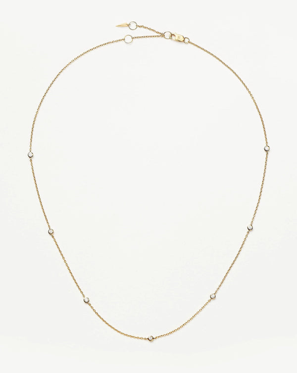 missoma Fine Floating Diamond Necklace | 14ct Solid Gold
