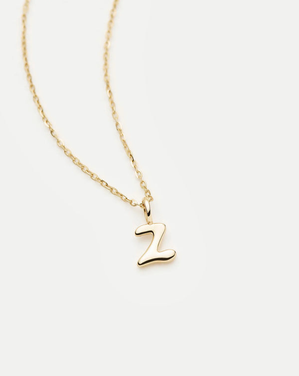 Missoma Fine Initial Mini Pendant Necklace - Z | 14ct Yellow Gold Necklace