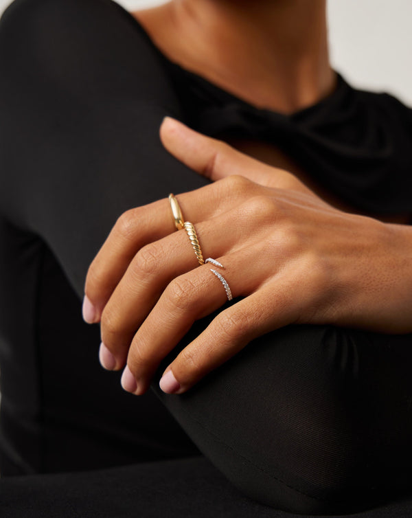 Missoma Fine Open Claw Ring | 14ct Solid Gold/Diamond