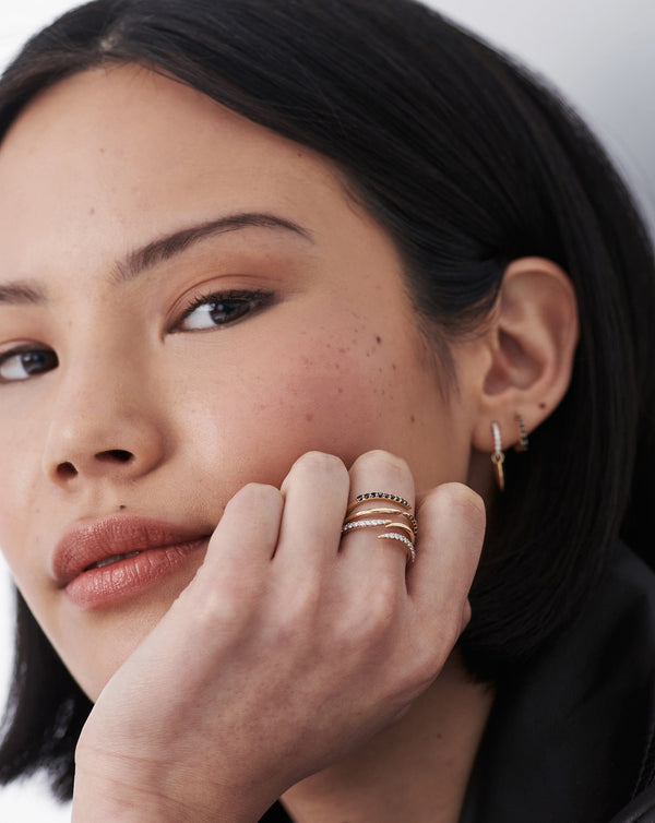 Missoma Fine Open Claw Ring | 14ct Solid Gold/Diamond