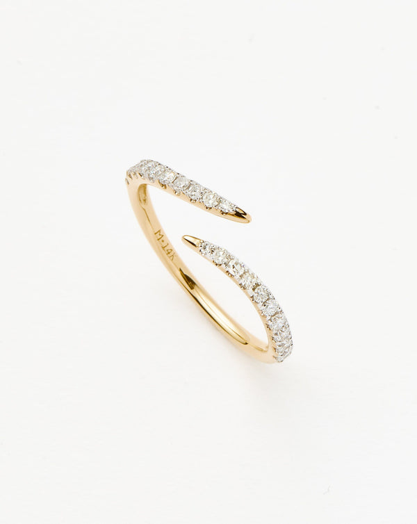 missoma Fine Open Claw Ring | 14ct Solid Gold/Diamond