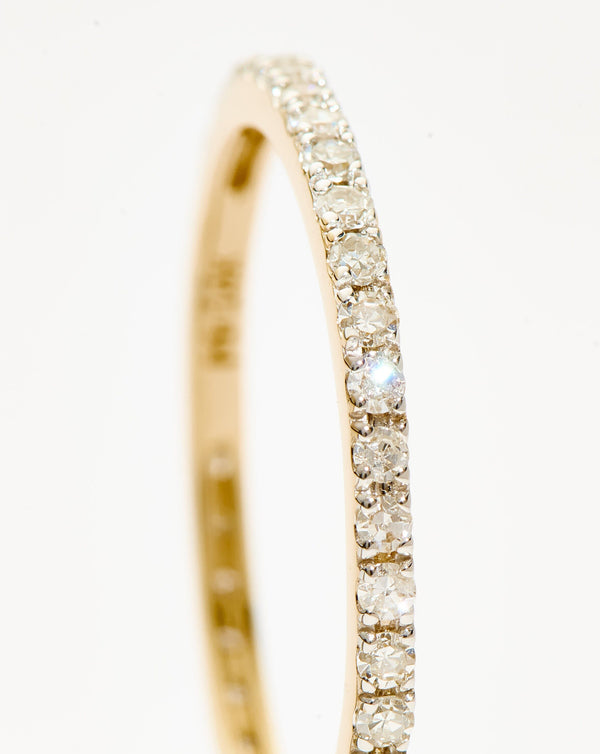 Missoma Fine Slim Eternity Ring | 14ct Solid Gold/Diamond