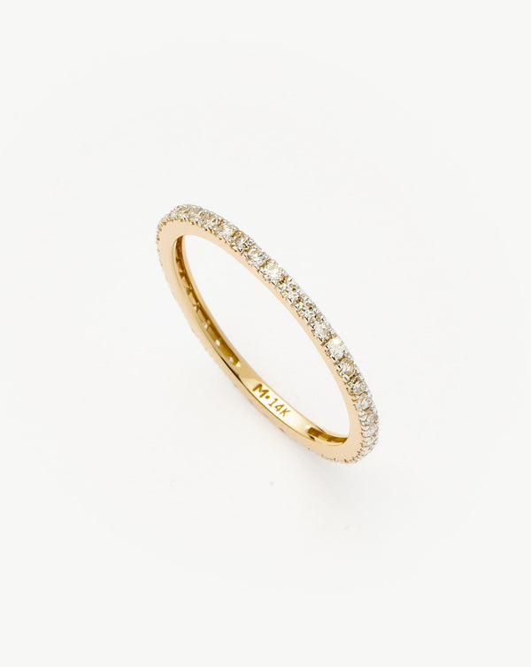 missoma Fine Slim Eternity Ring | 14ct Solid Gold/Diamond