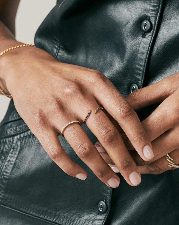 Missoma Fine Slim Eternity Ring | 14ct White Gold/Diamond