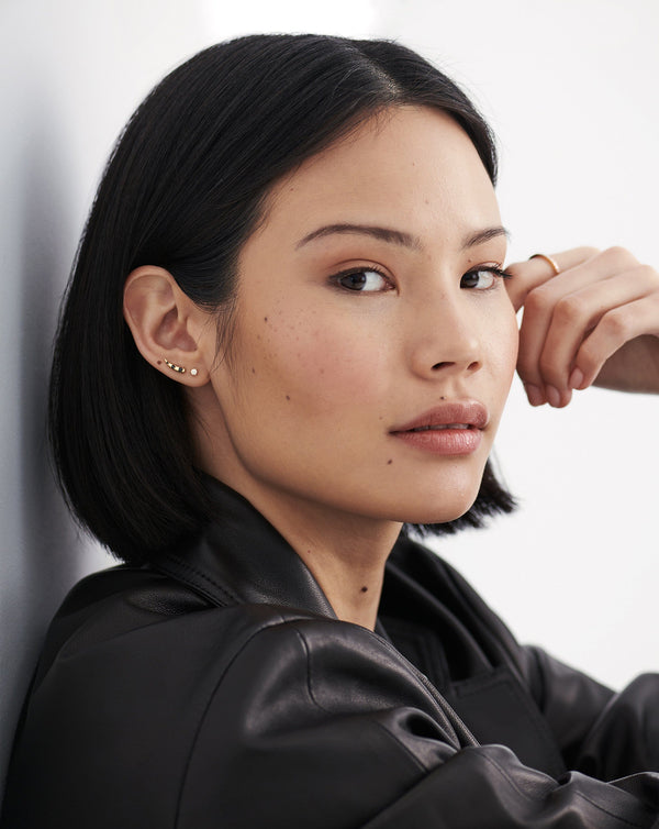 Missoma Fine Small Solitaire Diamond Stud Earrings | 14ct Solid Gold