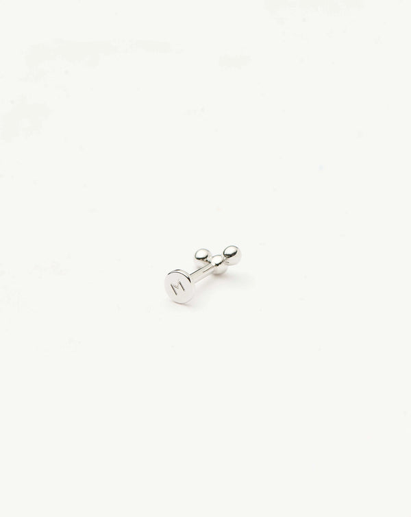 Missoma Fine Trio Flat Back Stud Earring | 14ct White Gold