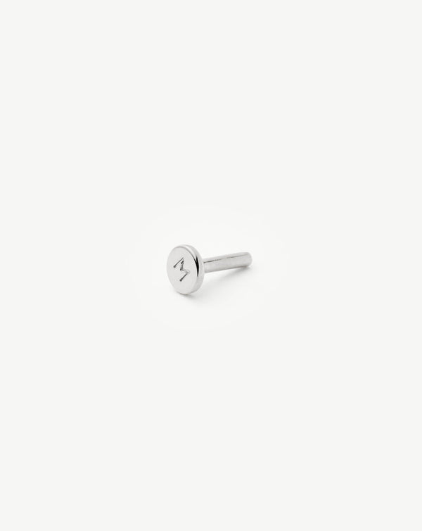 Missoma Fine Trio Flat Back Stud Earring | 14ct White Gold