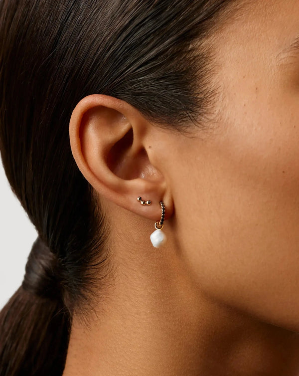 Missoma Fine Trio Flat Back Stud Earring | 14ct Yellow Gold