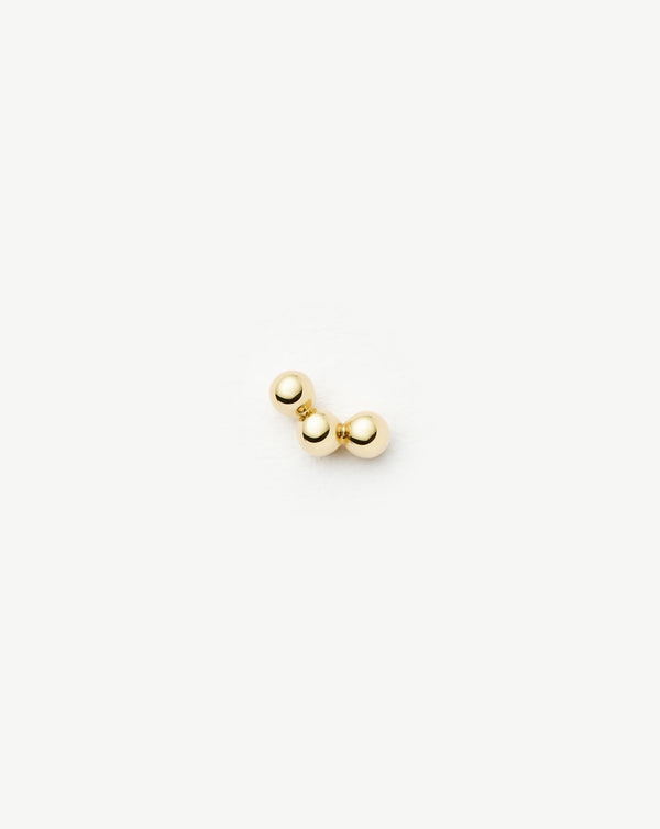 missoma Fine Trio Flat Back Stud Earring | 14ct Yellow Gold