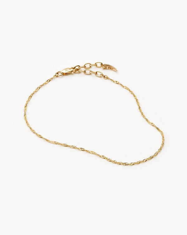 Missoma Fine Twisted Chain Bracelet | 14ct Solid Gold