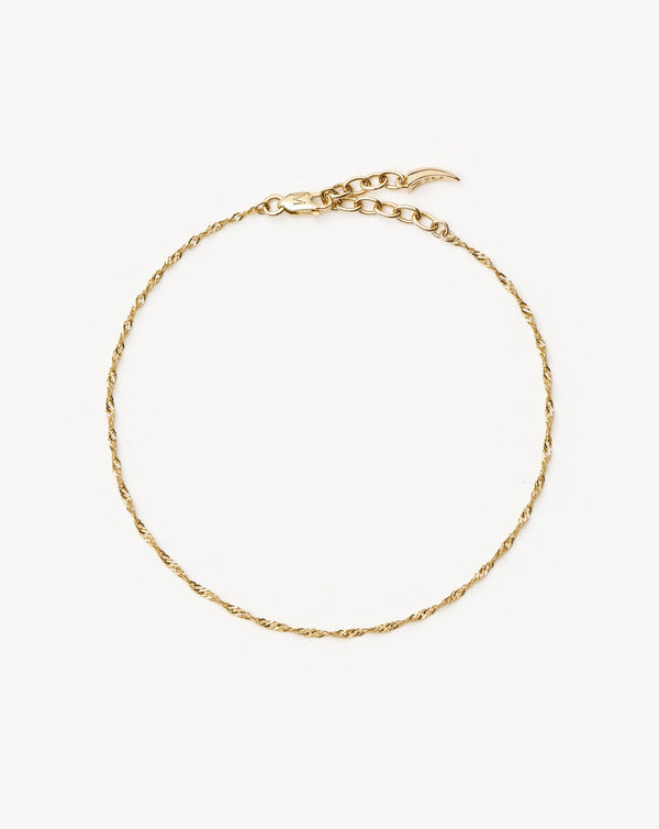 missoma Fine Twisted Chain Bracelet | 14ct Solid Gold