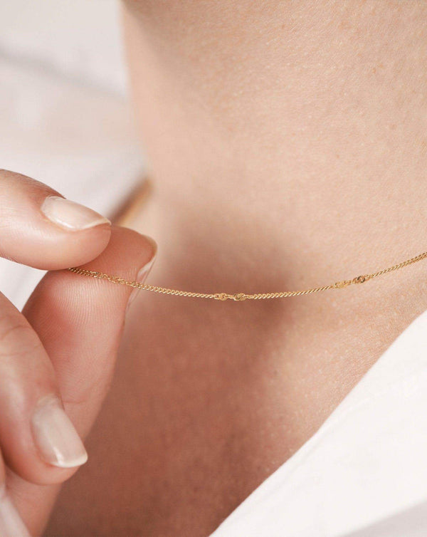 Missoma Fine Twisted Curb Chain Choker | 14ct Solid Gold