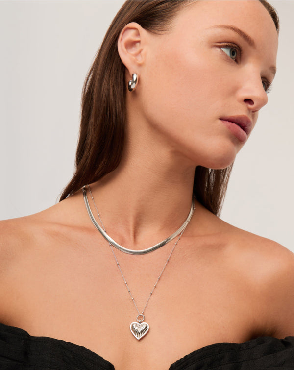 Missoma Flat Snake Chain Necklace | Sterling Silver UK