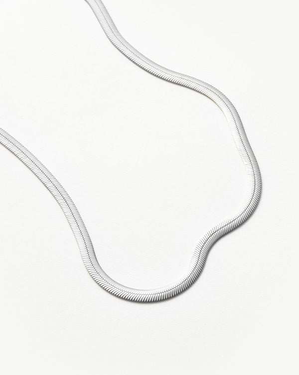 Missoma Flat Snake Chain Necklace | Sterling Silver UK