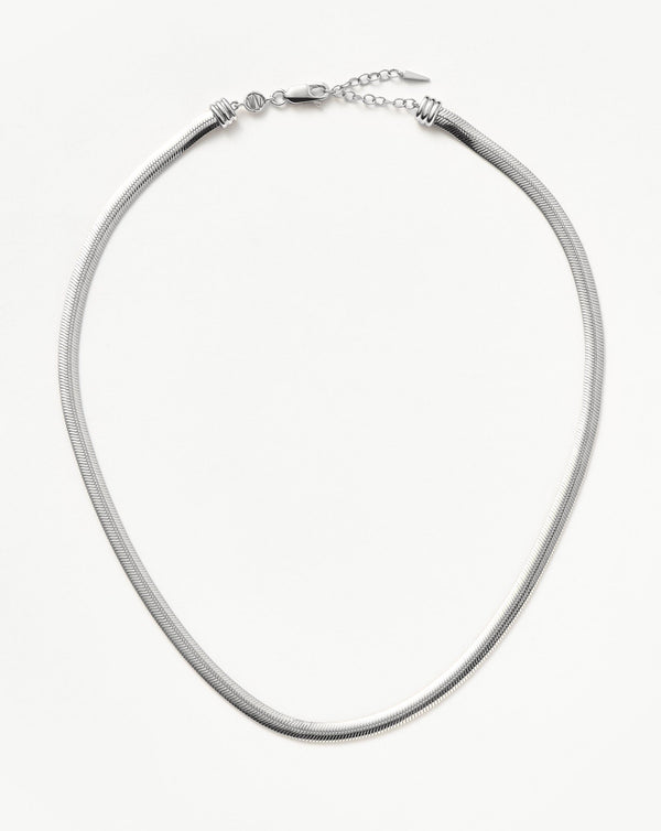 missoma Flat Snake Chain Necklace | Sterling Silver UK