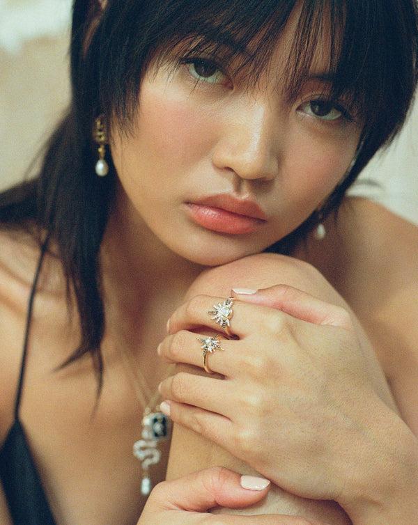 Missoma Harris Reed 14ct Solid Gold Celestial Ring | Diamond