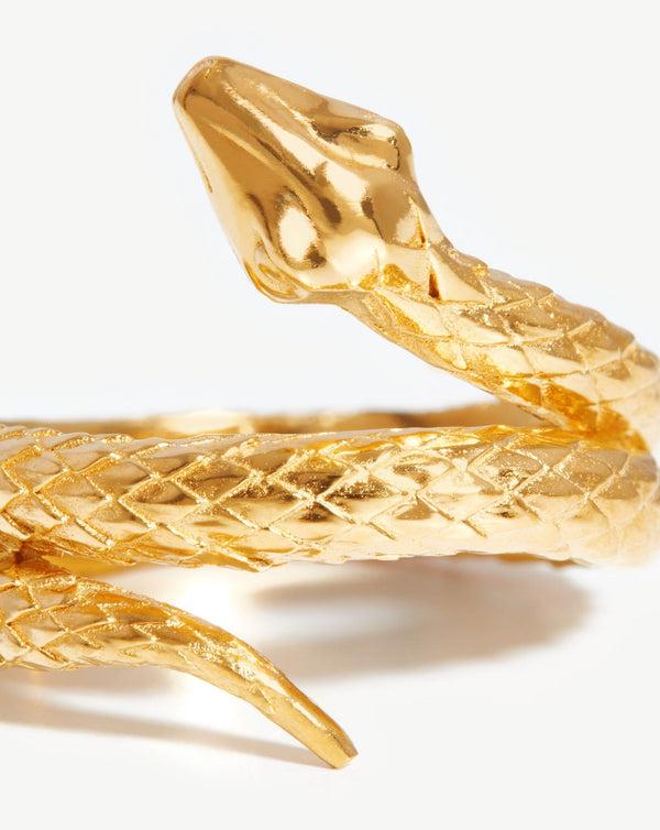 Missoma Harris Reed Coiled Serpent Ring | 18ct Gold Plated