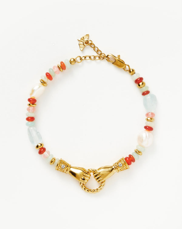 missoma Harris Reed In Good Hands Beaded Gemstone Bracelet | Gold