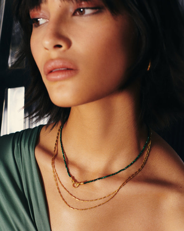 Missoma Harris Reed In Good Hands Mini Beaded Gemstone Necklace | Gold