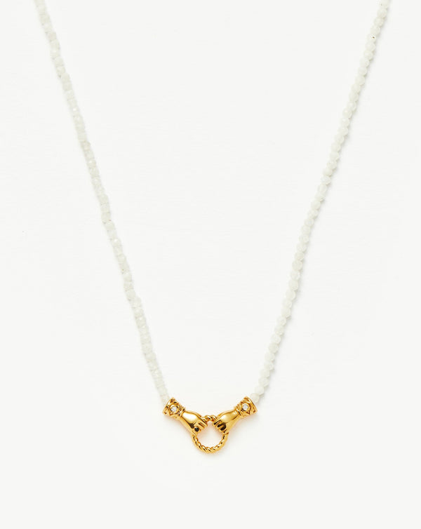 missoma Harris Reed In Good Hands Mini Beaded Gemstone Necklace | Gold