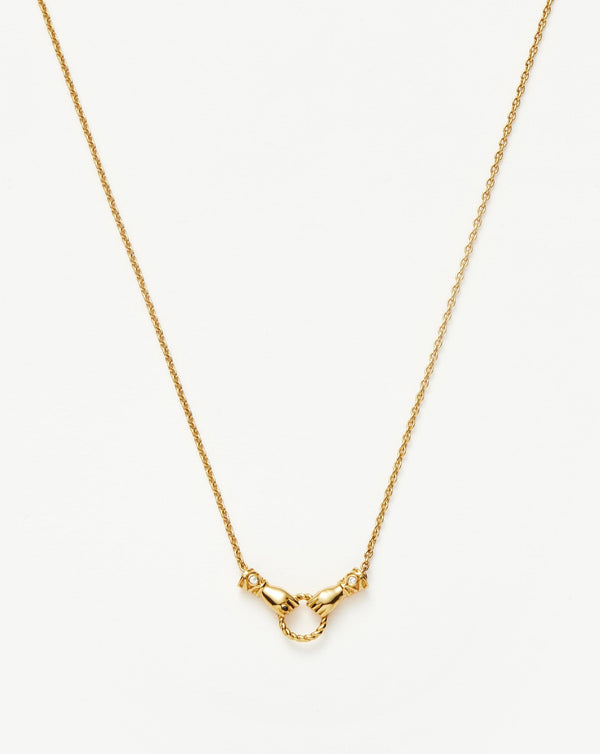 missoma Harris Reed In Good Hands Mini Pendant Slider Necklace | Gold