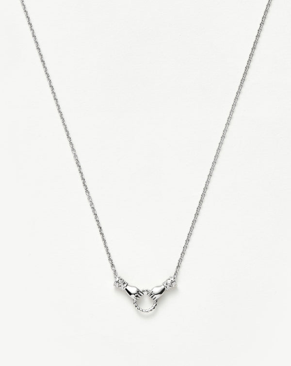 missoma Harris Reed In Good Hands Mini Pendant Slider Necklace | Silver