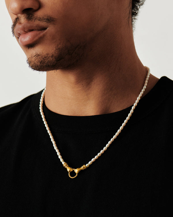 Missoma Harris Reed Medium In Good Hands Pearl Pendant Necklace