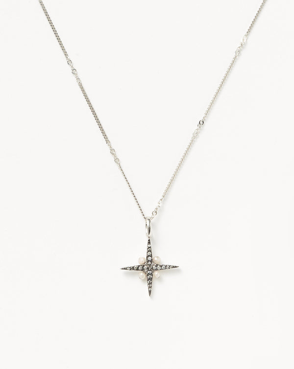 missoma Harris Reed North Star Pearl Necklace | Sterling Silver