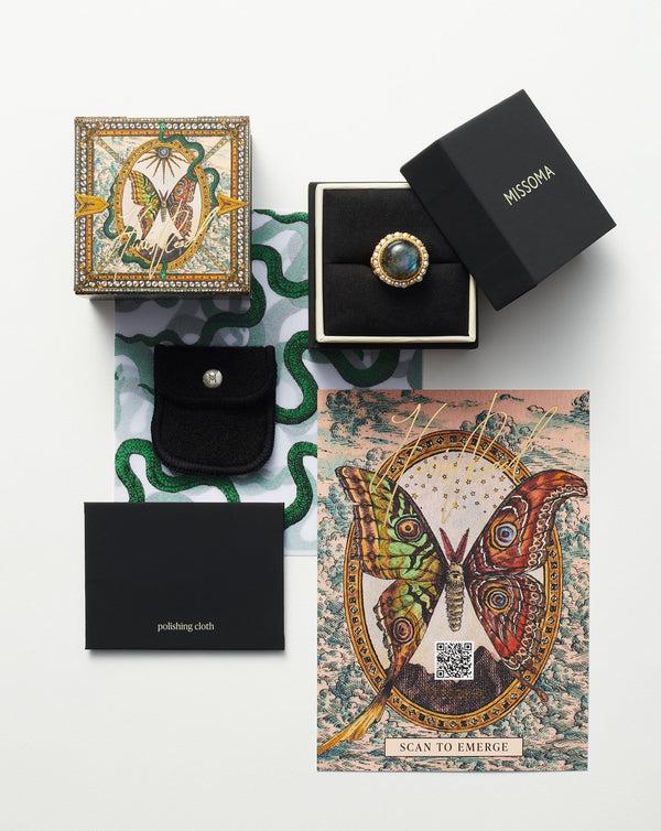 Missoma Harris Reed Quartet Ring | Gold/Pearl/Black Onyx