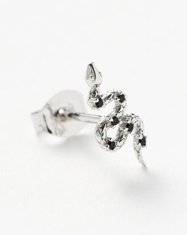 Missoma Harris Reed Serpent Single Stud Earring | Sterling Silver