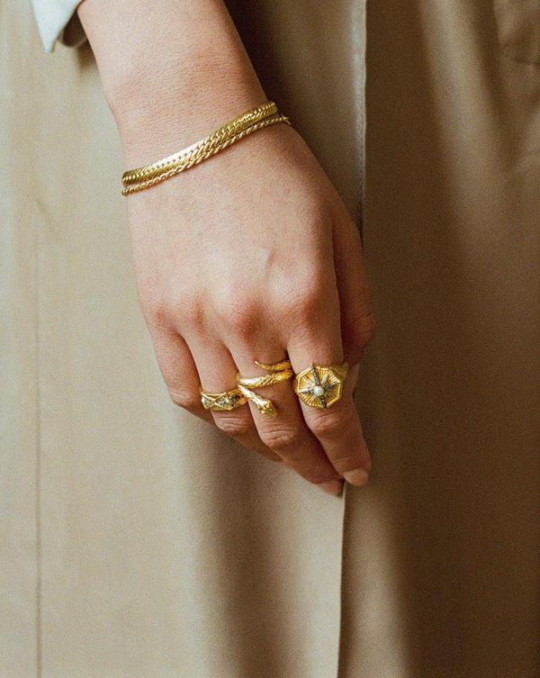 Missoma Harris Reed Star Of The Show Signet Ring UK