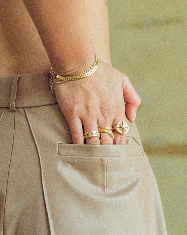 Missoma Harris Reed Star Of The Show Signet Ring UK