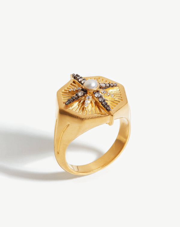 missoma Harris Reed Star of the Show Signet Ring UK