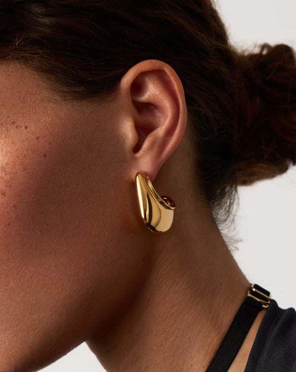 Missoma Hera Dome Large Hoop Earrings | 18ct Gold Plated