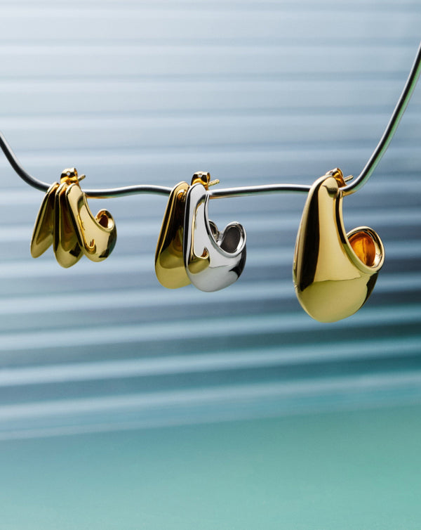 Missoma Hera Dome Large Hoop Earrings | 18ct Gold Plated