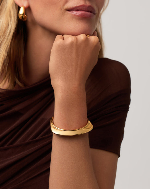 Missoma Hera Dome Statement Cuff Bracelet | 18ct Gold Plated