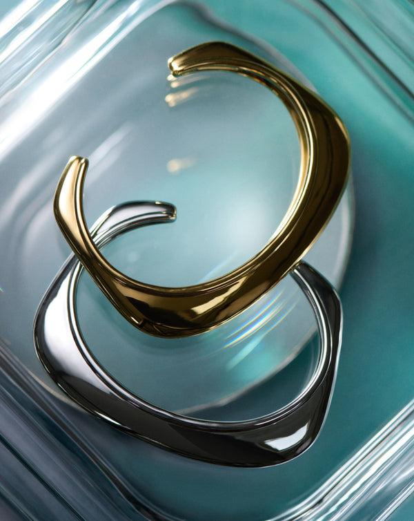 Missoma Hera Dome Statement Cuff Bracelet | Silver Plated