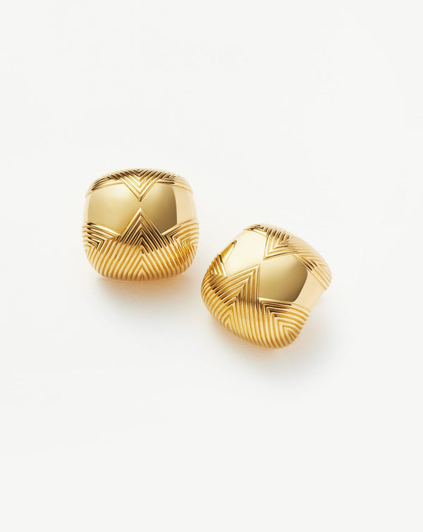 Missoma Hera Oversized Dome Ridge Stud Earrings | Gold