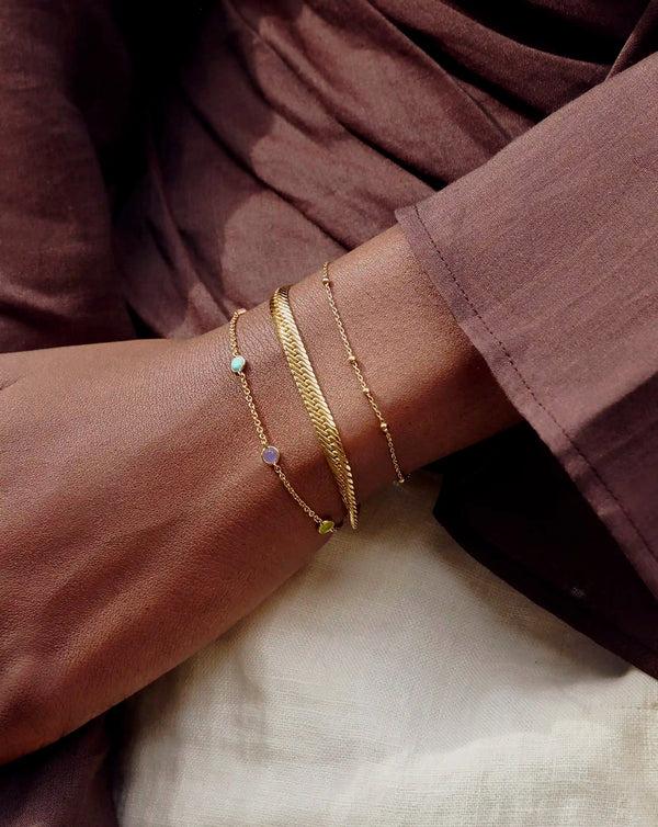 Missoma Hot Rox Multi Gemstone Bracelet | 18ct Gold Vermeil/Multi