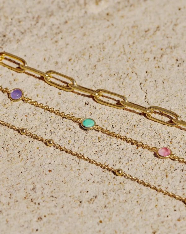 Missoma Hot Rox Multi Gemstone Bracelet | 18ct Gold Vermeil/Multi