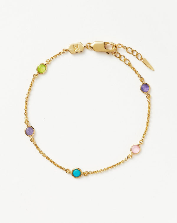 missoma Hot Rox Multi Gemstone Bracelet | 18ct Gold Vermeil/Multi