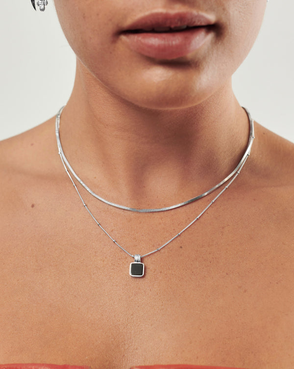 Missoma Iconic Lucy Williams Black Onyx Necklace Set UK