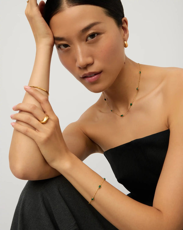 Missoma Iconic Magma Gemstone Choker & Bracelet Set UK