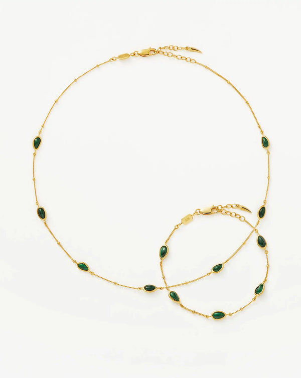 missoma Iconic Magma Gemstone Choker & Bracelet Set UK