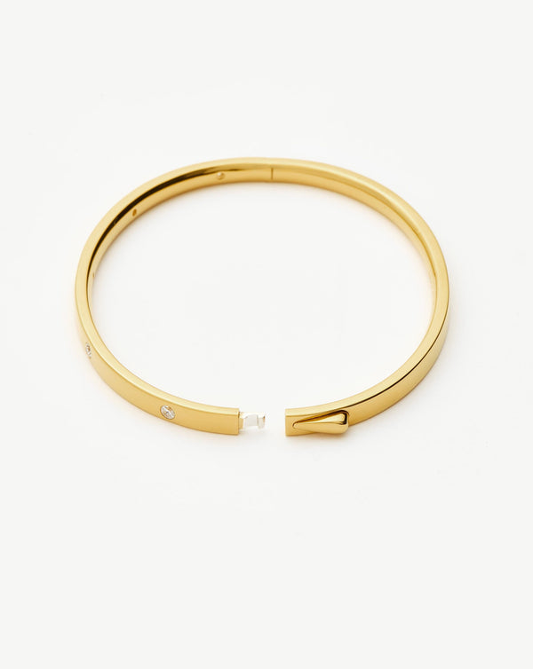 Missoma Interstellar Hinged Bangle | 18ct Gold Vermeil/Cubic Zirconia