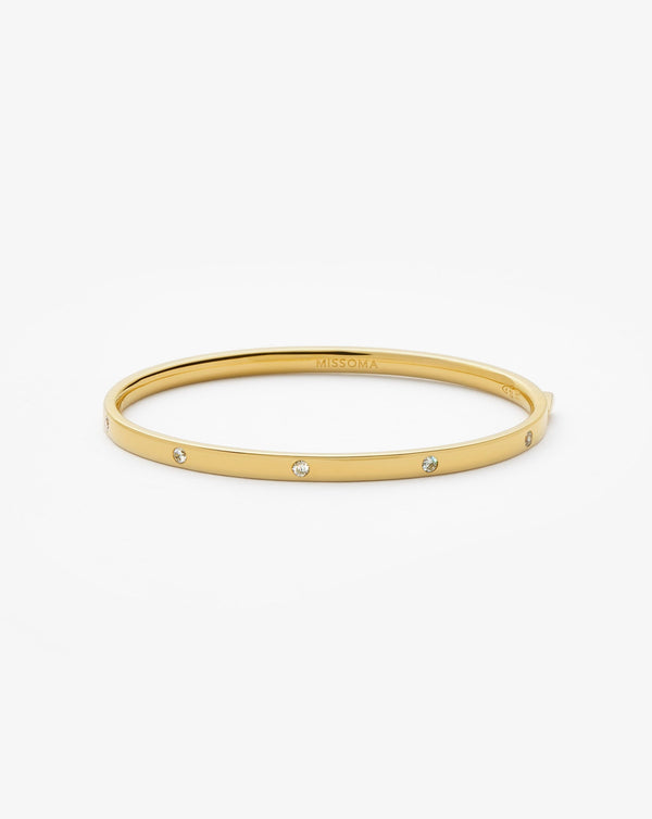 missoma Interstellar Hinged Bangle | 18ct Gold Vermeil/Cubic Zirconia
